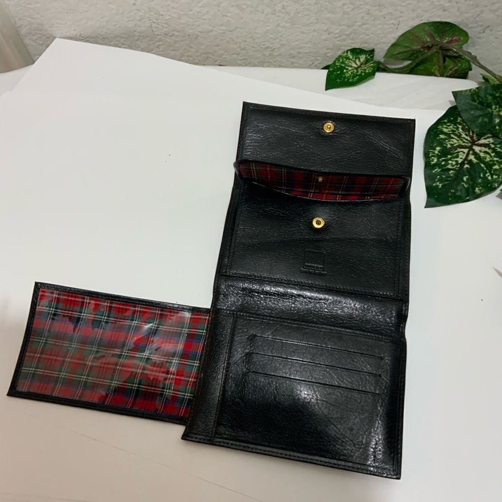 New WITTCHEN BLACK GENUINE ITALIAN LEATHER Italy Collection TRI FOLD WALLET